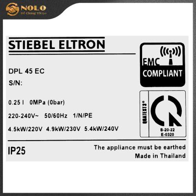 MÁY NƯỚC NÓNG TRỰC TIẾP STIEBEL ELTRON - 4500W - DPL 45 EC