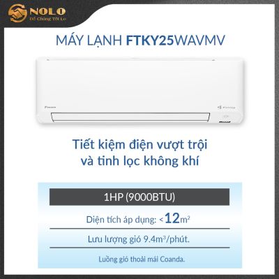 MÁY LẠNH TREO TƯỜNG DAIKIN - 1 HP - INVERTER - ĐIỆN ÁP 1 PHA - FTKY25WAVMV/RKY25WAVMV